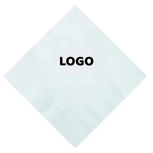 White Beverage Napkin - Disposable 2-Ply Eco-Friendly 1