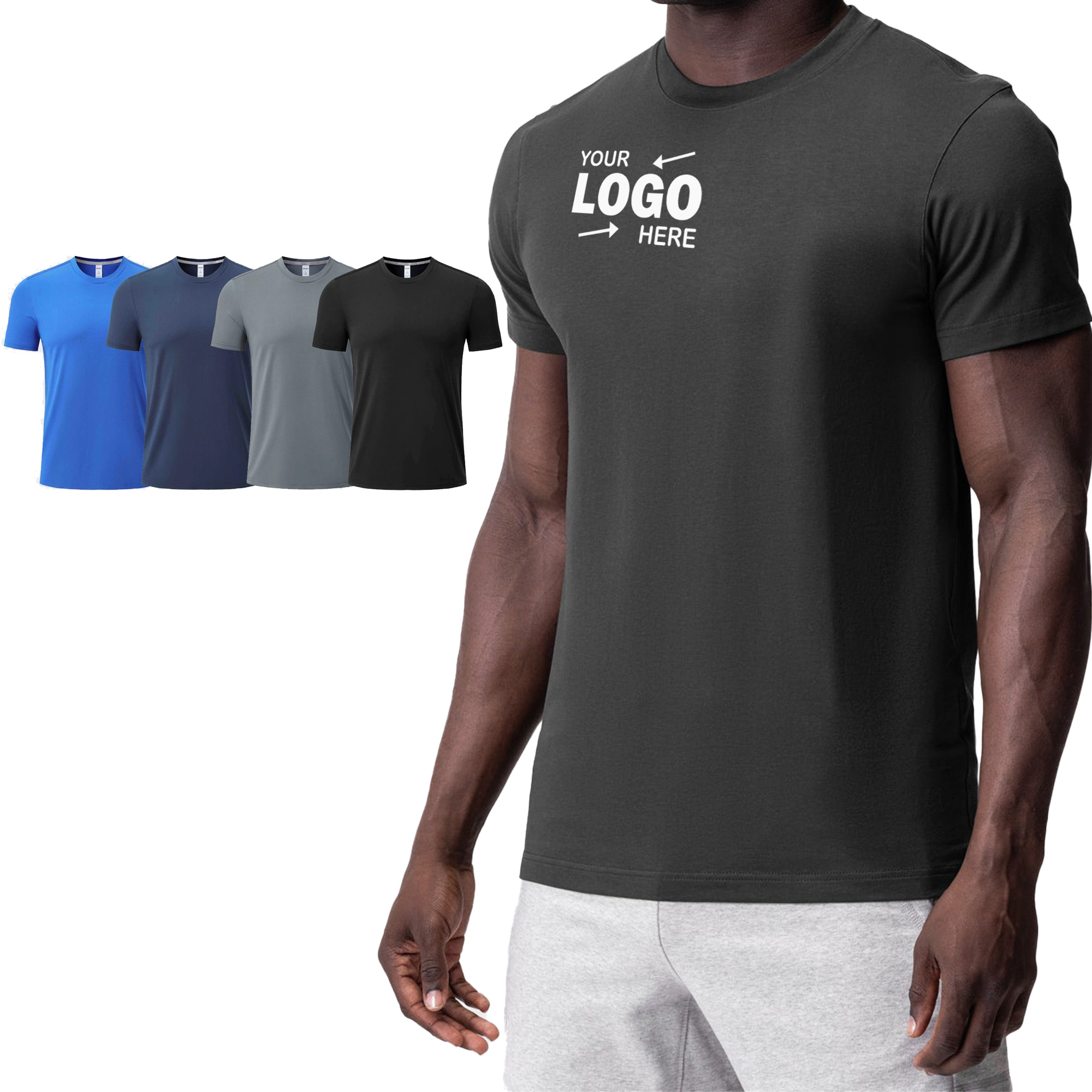 MOQ 50 Men's Athletic Quick Dry T-Shirt 2