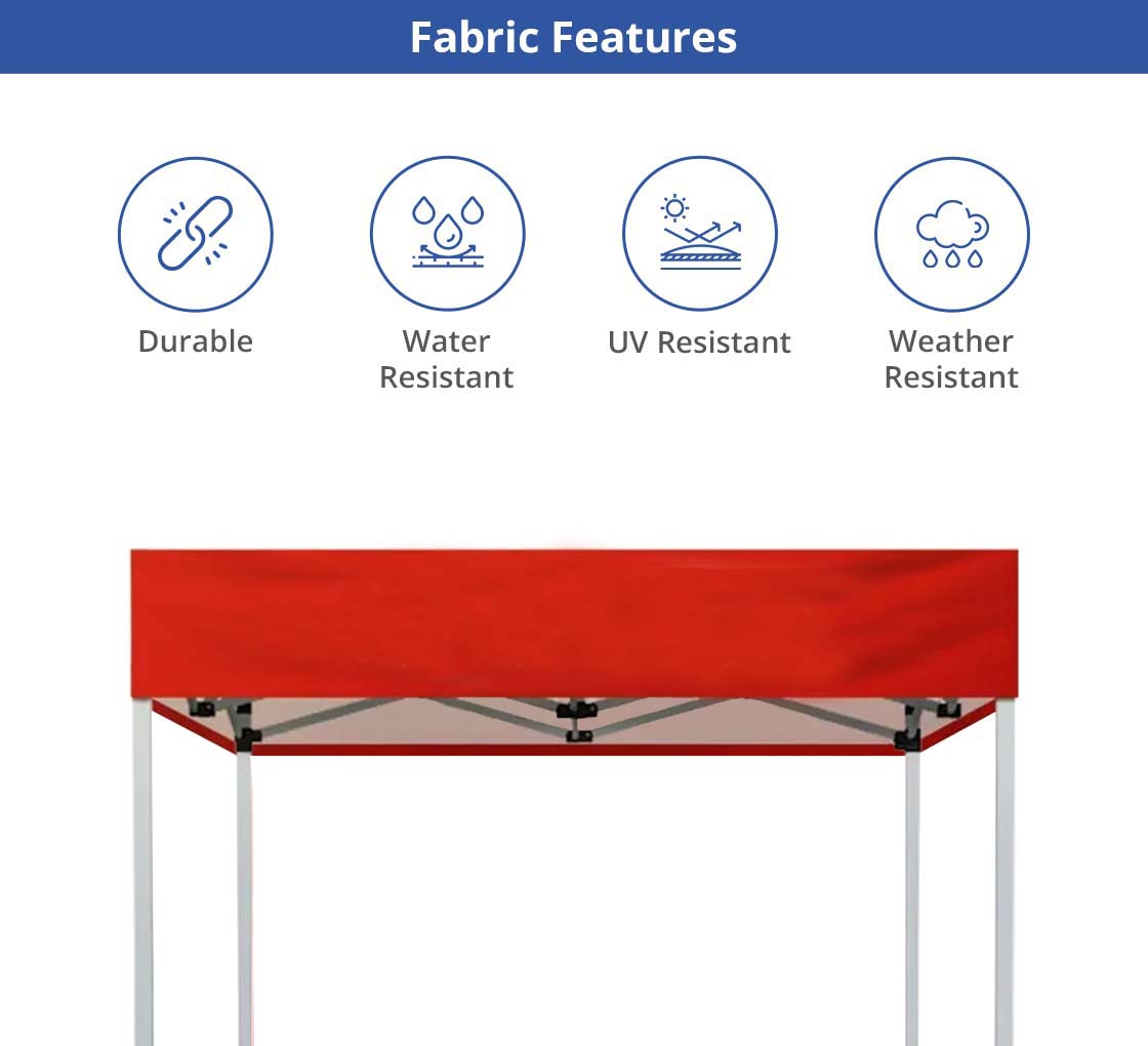 6 Ft Aluminum Canopy Tent with Frame & Topper 9