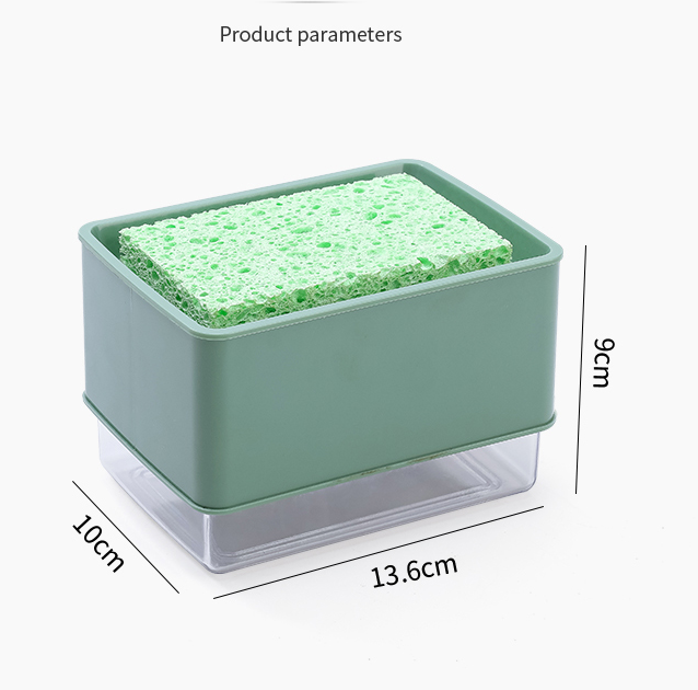 13oz Kitchen Pump Soap Dispenser w/Sponge 5
