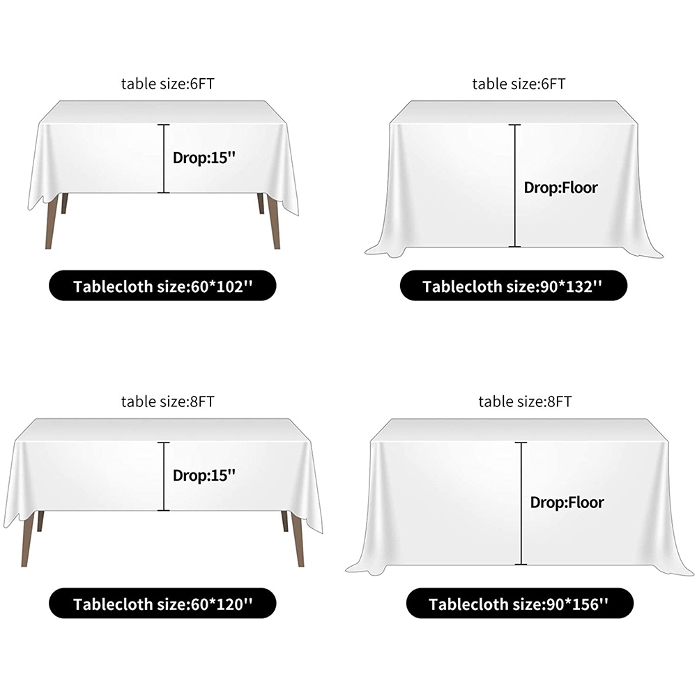 8' Standard Tablecloth Table Cover 4