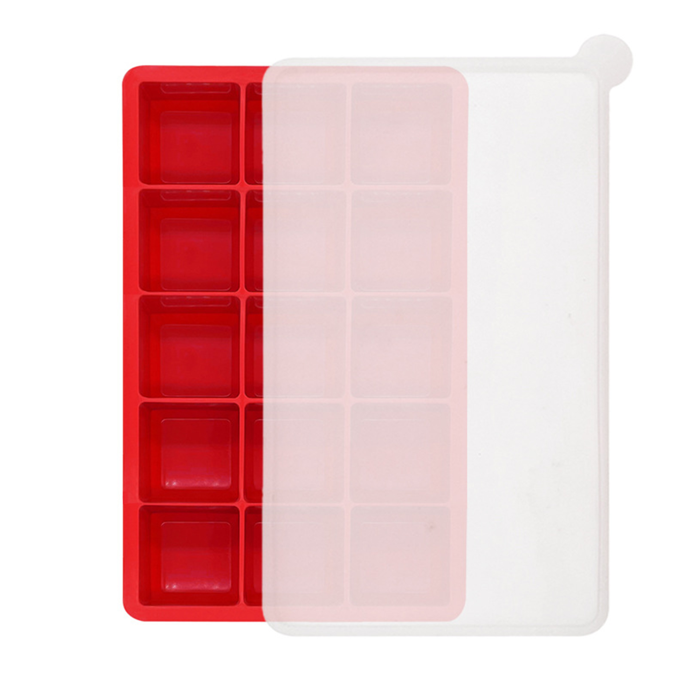Silicone Ice Cube Tray With 15 Slots And Lid 6