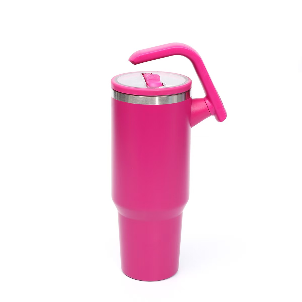 20oz, 30oz, 40oz Vacuum Stainless Tumbler With Rotatab Handle And Straw For Travel, Outdoors, Sport 4