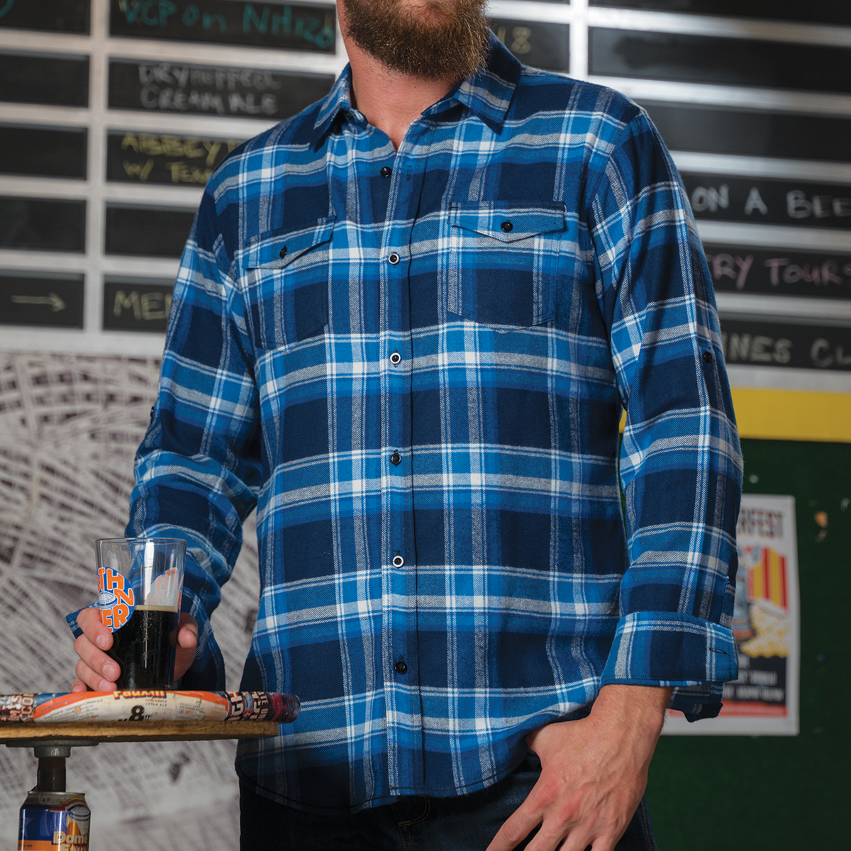 Burnside Men's Plaid Flannel Shirt 5