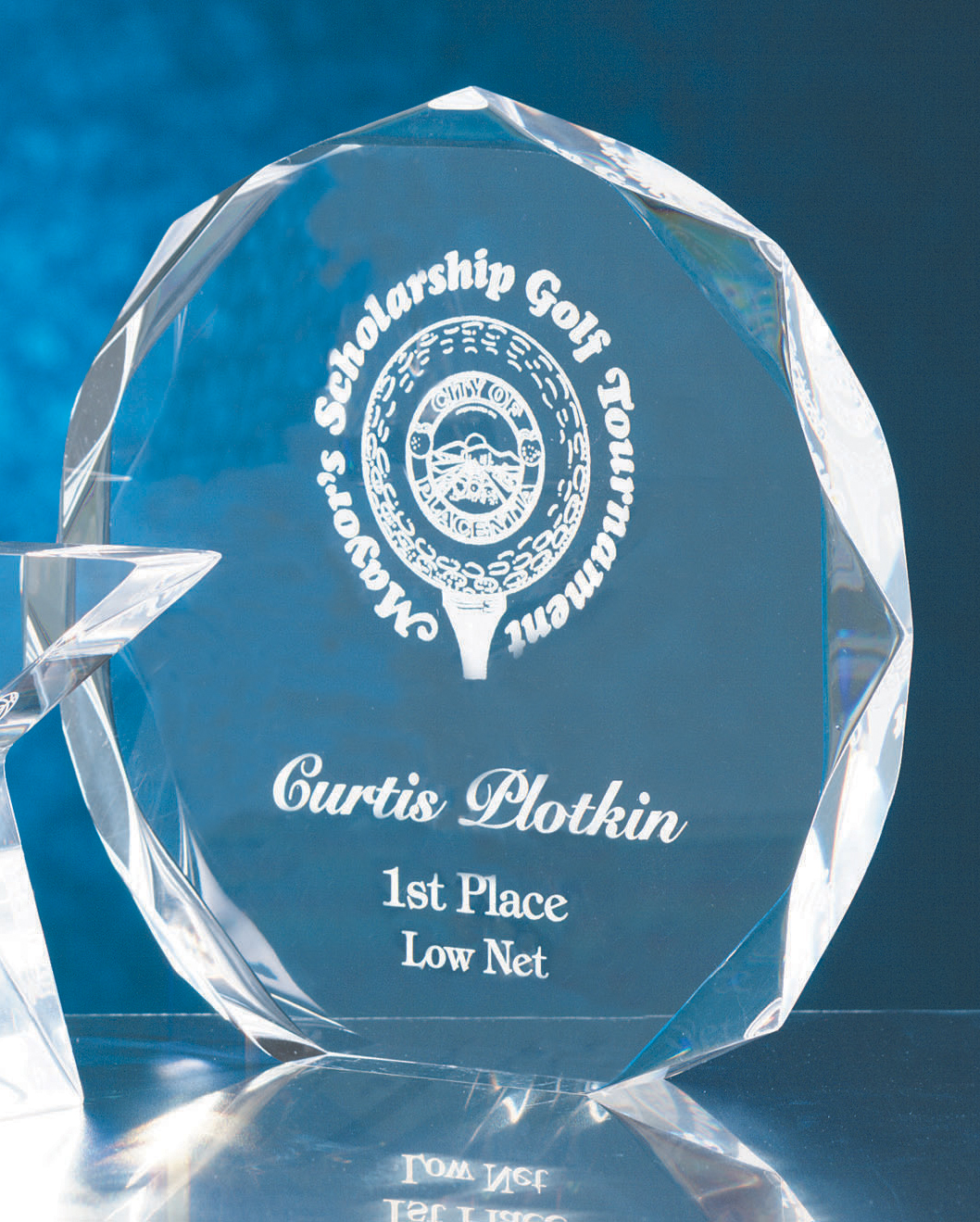 7" Lucite Octagon Award 2