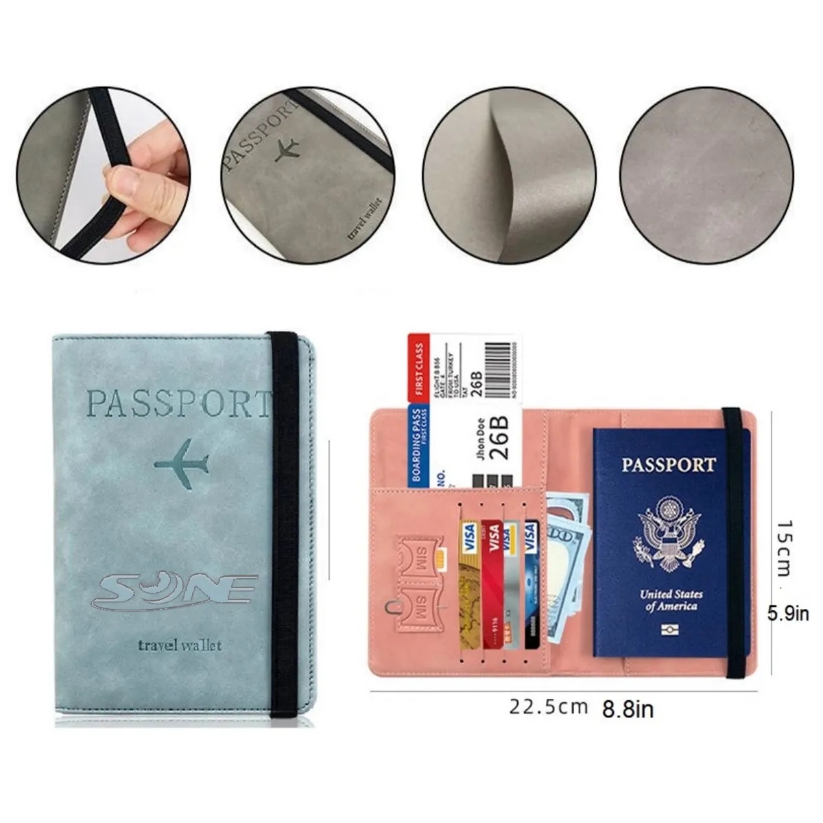 Passport Holder Cover Wallet 2