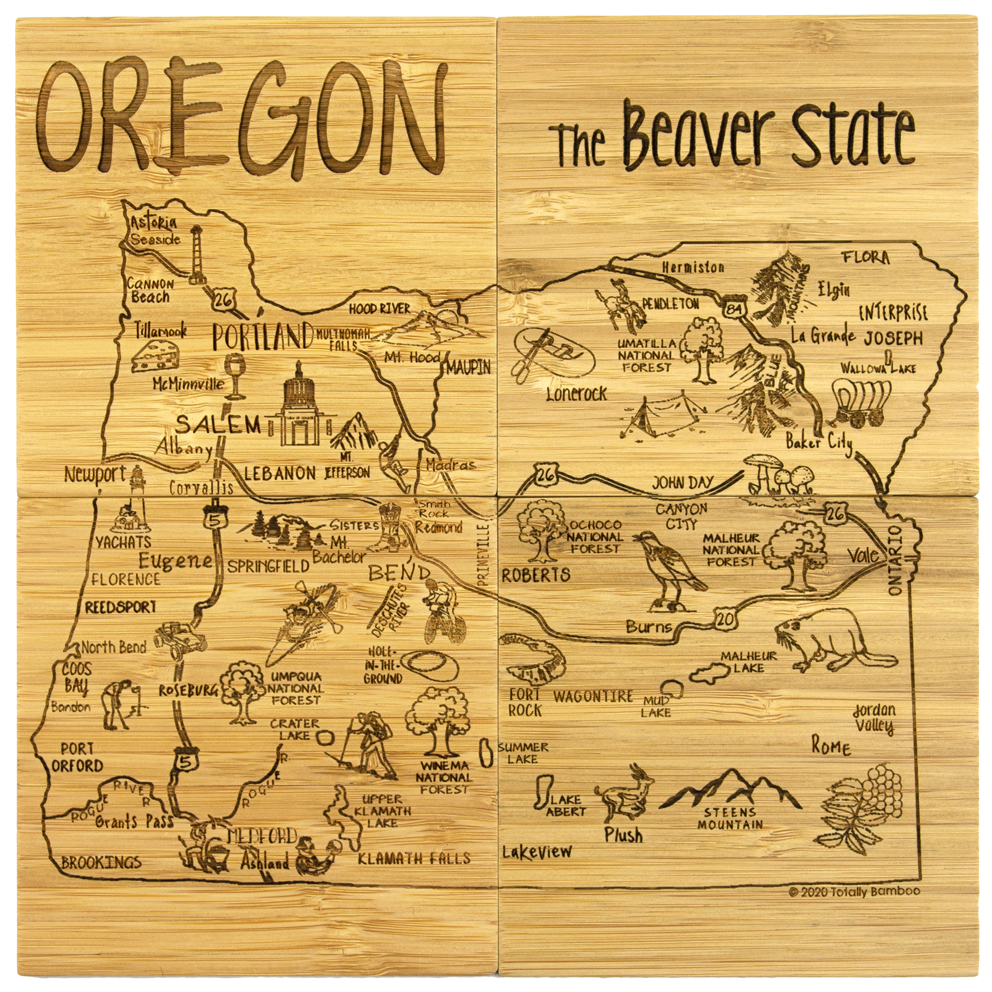 Oregon Puzzle Coaster Set 5