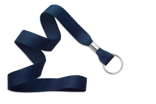 5/8" Blank Lanyard w/Split Ring (Navy Blue) 1