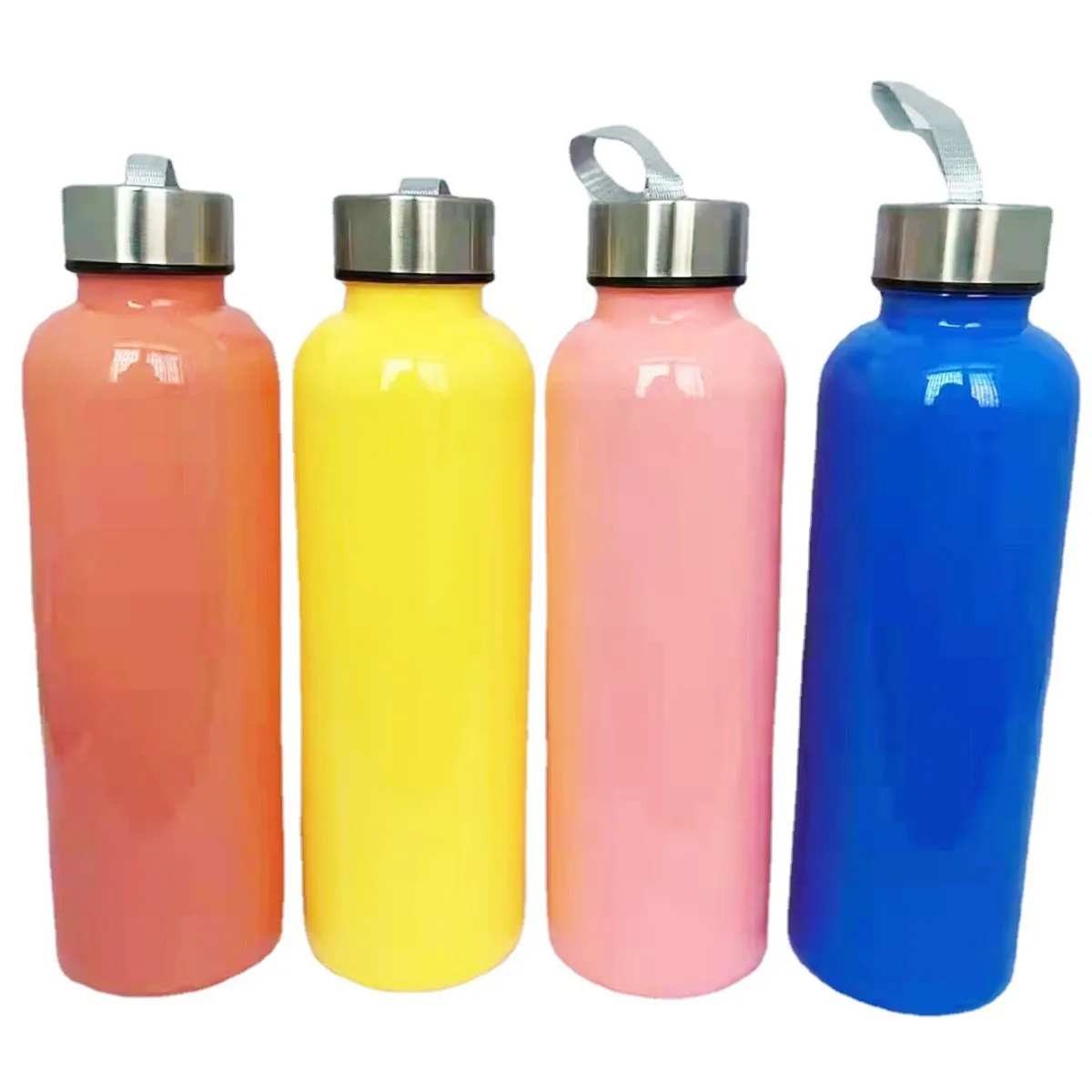 18Oz With Screw-On Lid Water Bottle With lanyard Glass 2