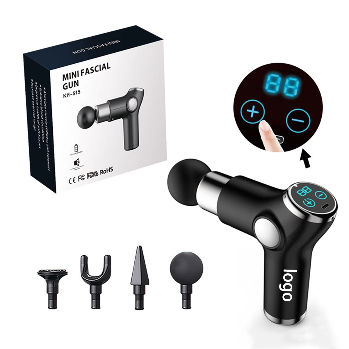 Portable LCD Muscle Massager Gun 1