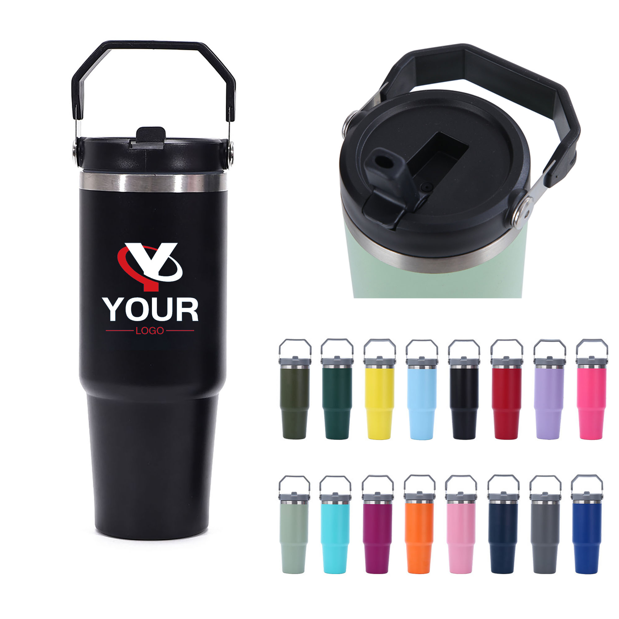 304 Stainless Steel Insulated Travel Tumbler with Handle 4