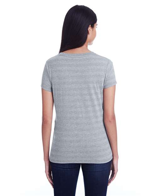 Women's Invisible Stripe V-Neck T-Shirt - 252RV 2