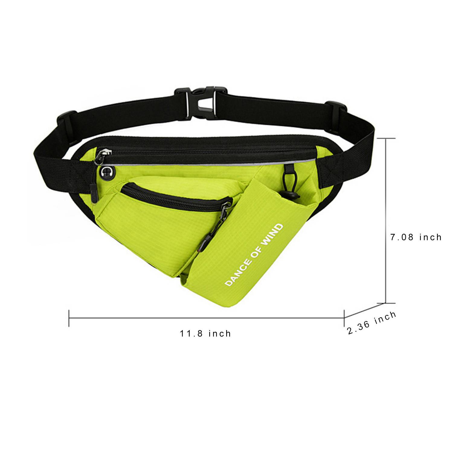 Nylon Fanny Pack with Water Bottle Pocket 5