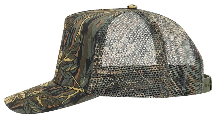 OTTO CAP® Camouflage 5 Panel Mid Profile Mesh Back Trucker Hat 23