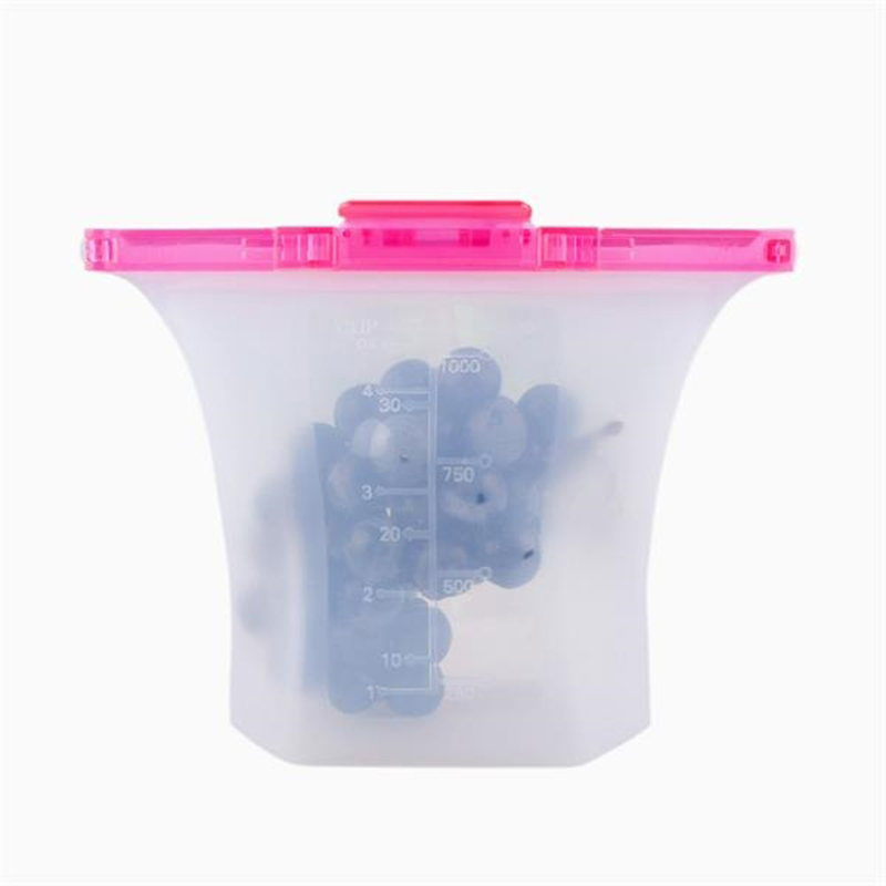 Silicone Food Storage Bag, custom lunch bag with logo imprint 6