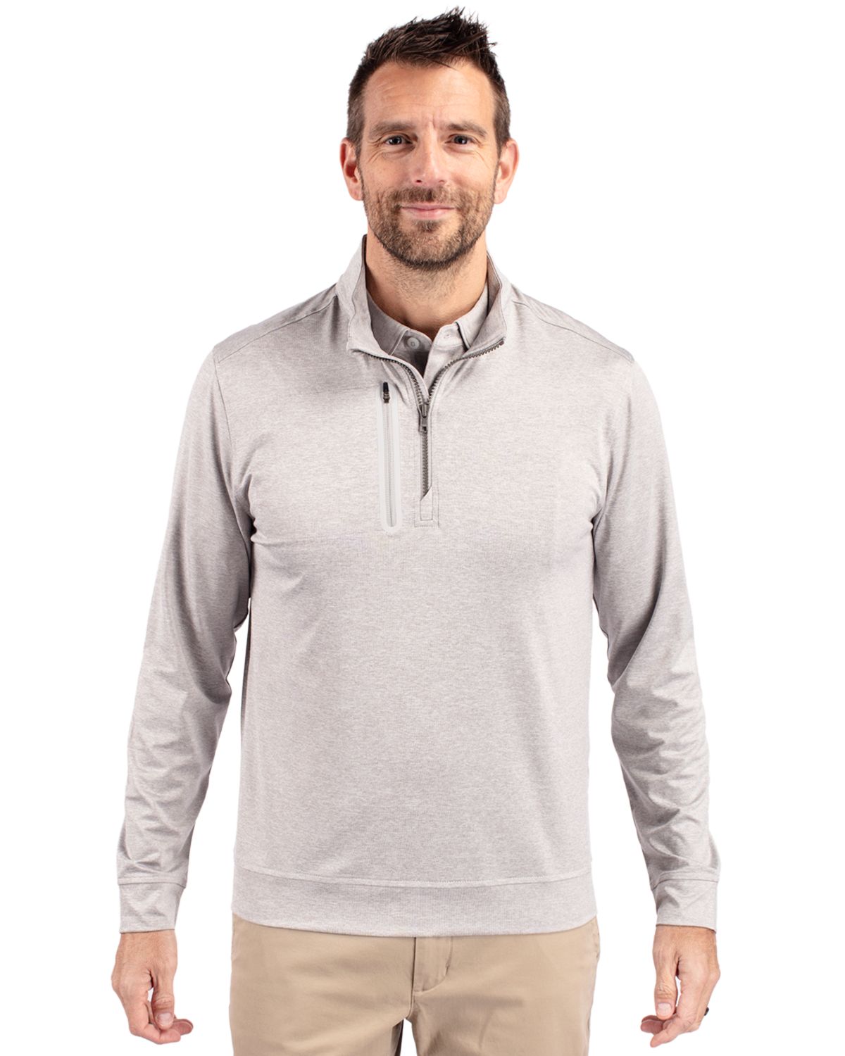 Cutter & Buck Stealth Heathered Mens Quarter Zip 33