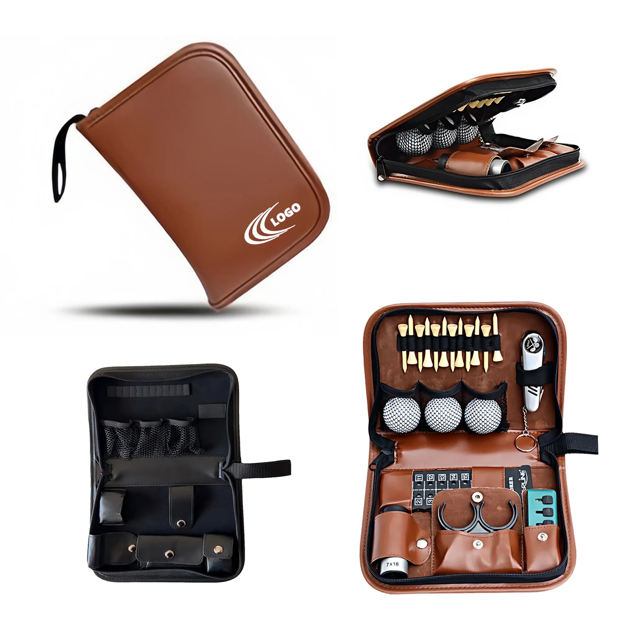 Leather Golf Tool Accessory Storage Bag 2