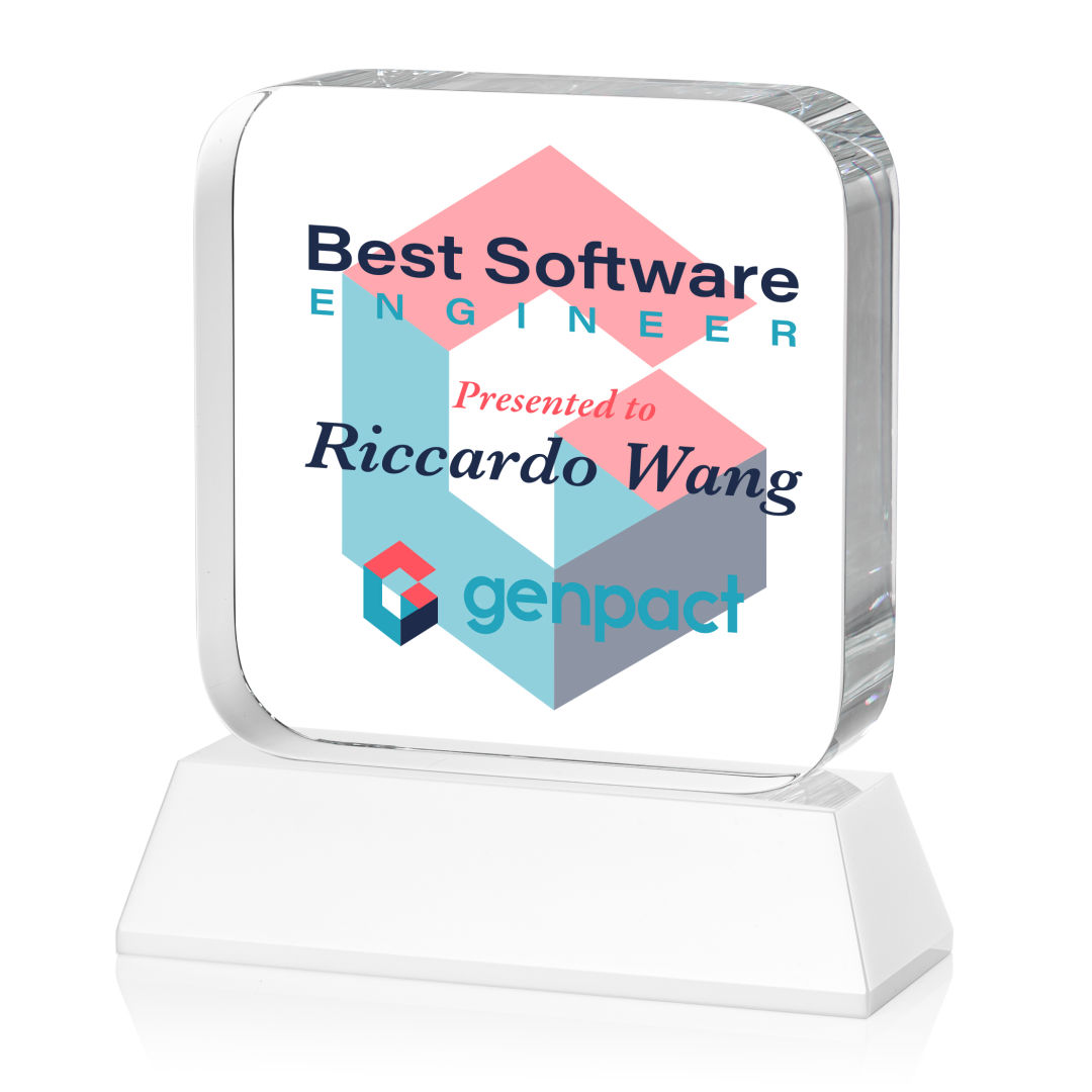 Flamborough VividPrint™ Award on Base - White 8