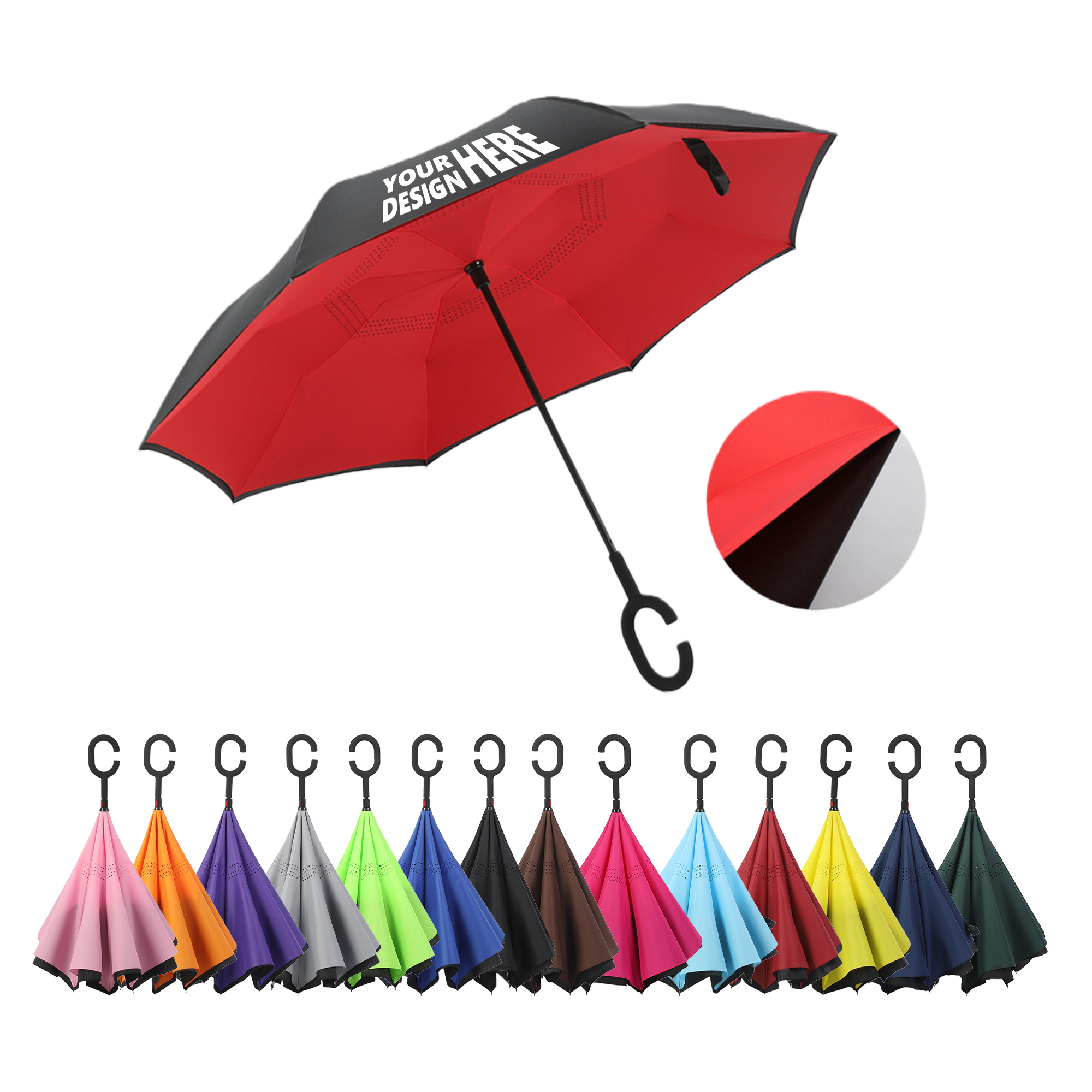 Reverse Close Umbrella with C-Handle 4