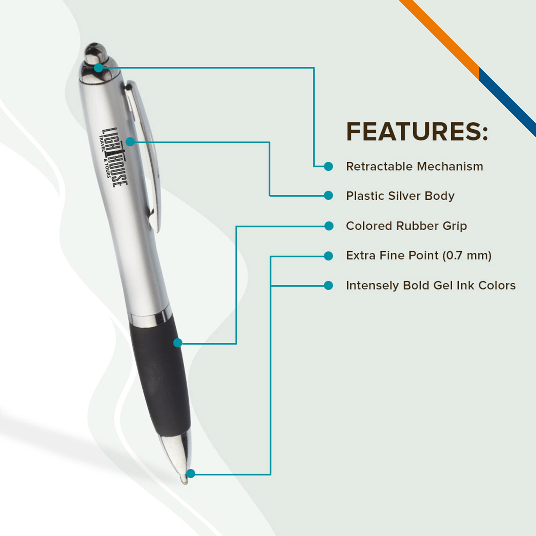Turnard Color Grip Gel Pens 6