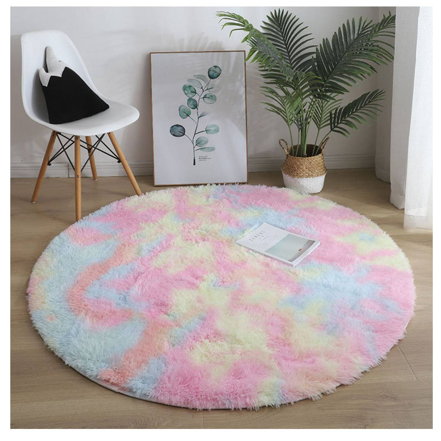 Home plush round carpet 5