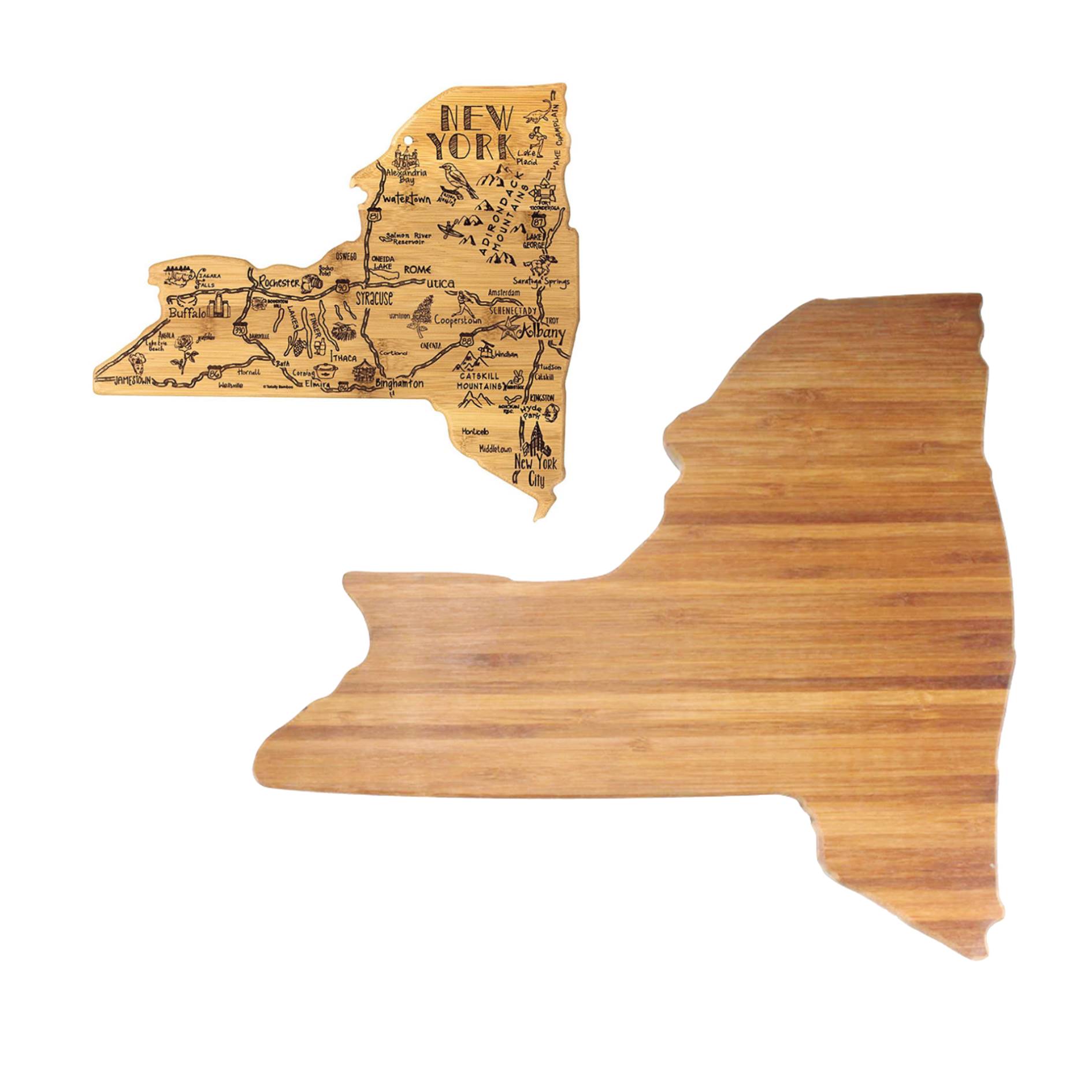 New York Shaped Wooden Cutting Board 5