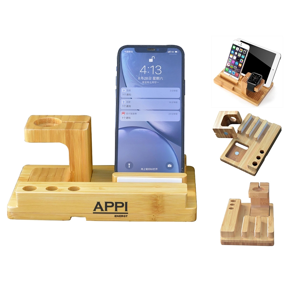 Bamboo  Phone Tablet Holder 2