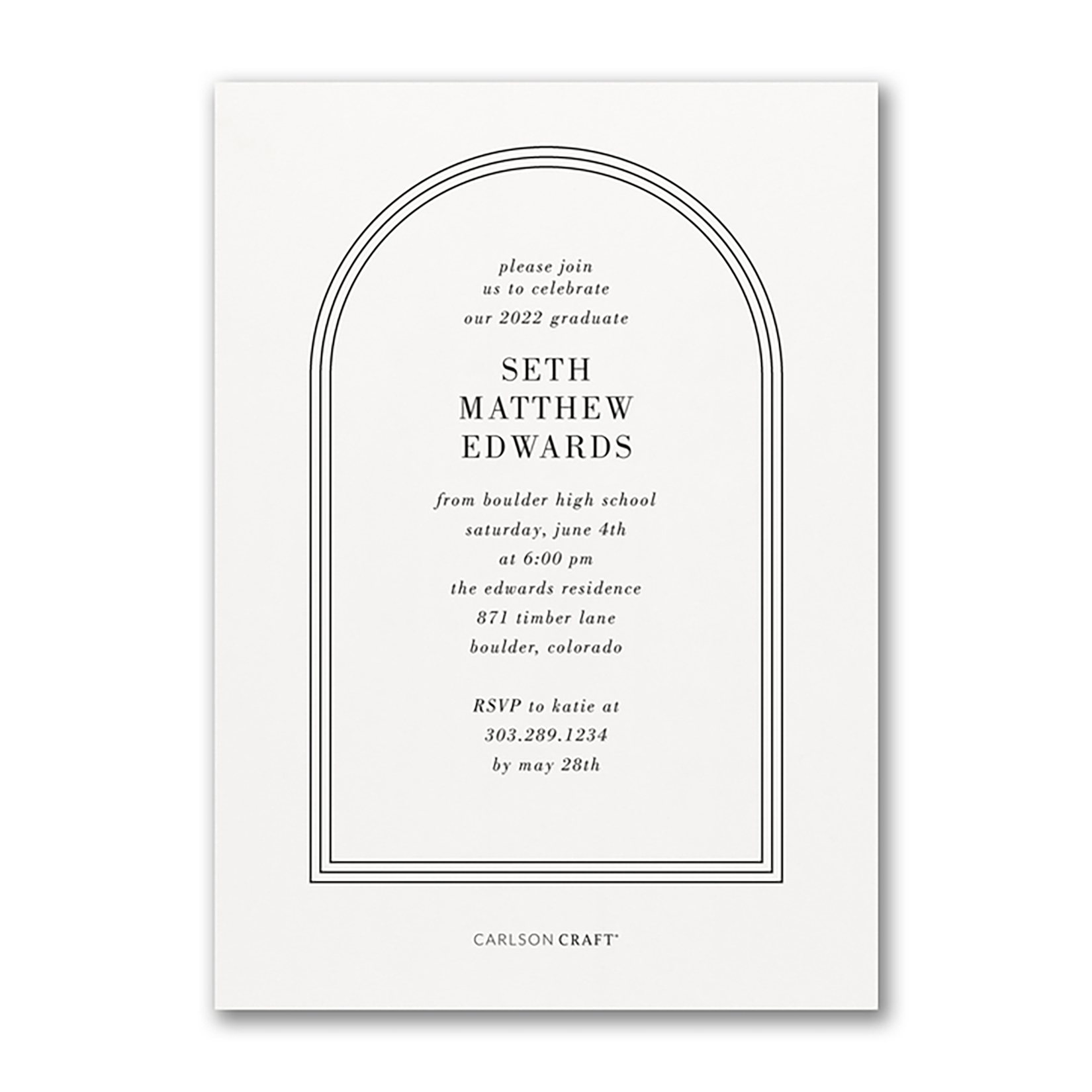 Graduation Arch Invitation 3