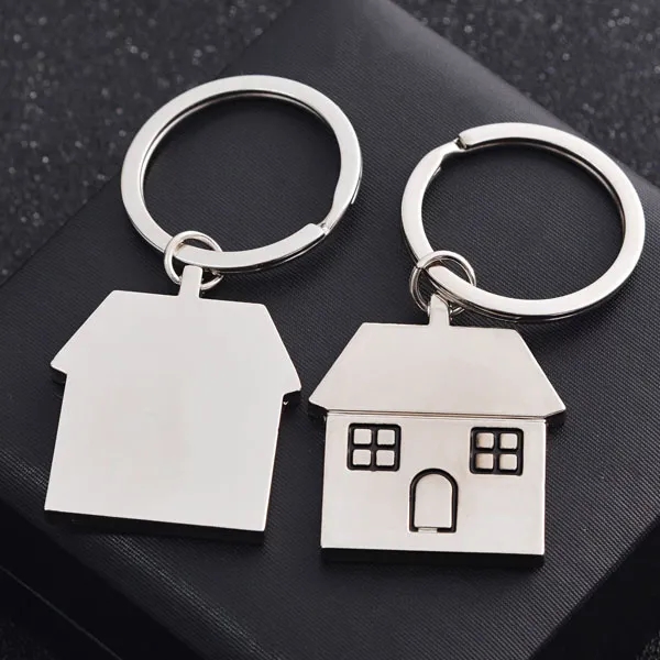 Metal House Shaped Real Estate Keychain 4