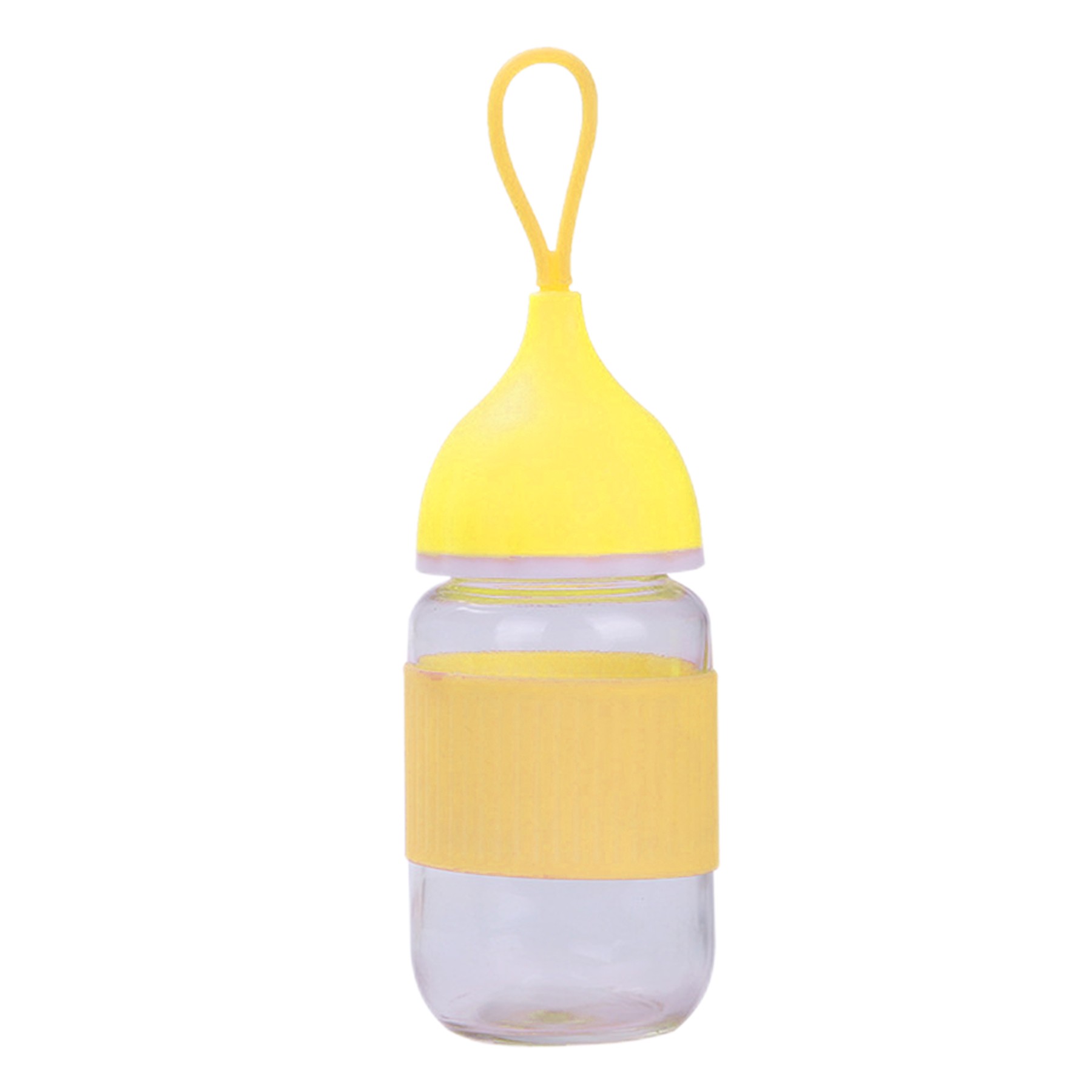 Penguin Shaped Glass Cup W/Lanyard 4