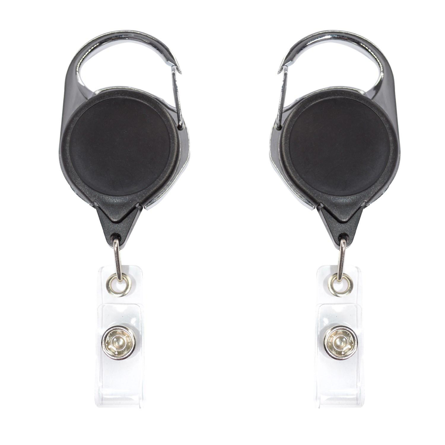 Circular Badge Reel w/ Carabiner & 2-Side Logo (No Twist)