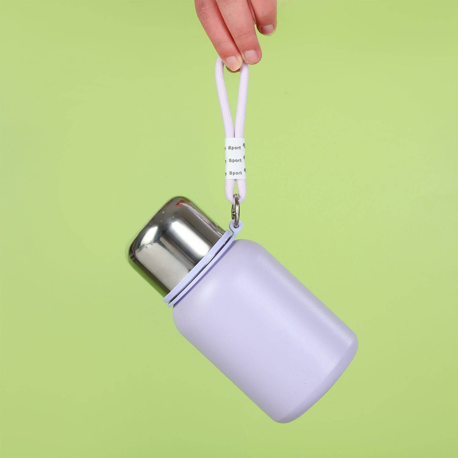 16oz Portable Stainless Steel Insulated Bottle w/ Strap 5