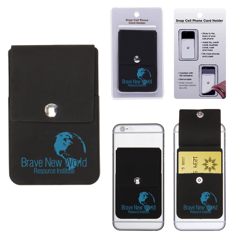 Snap Cell Phone Card Holder w/Packaging 8