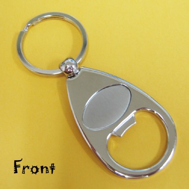 Silver plated key chain with bottle opener 2