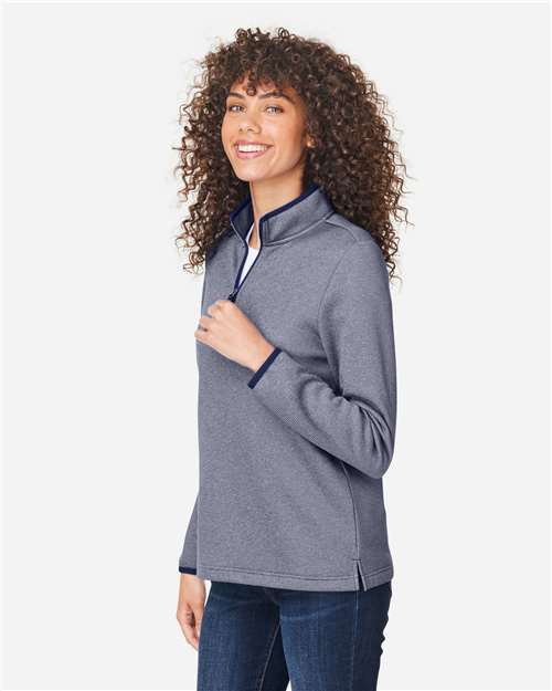 Women's Venture Heathered Stripe Quarter-Zip Pullover - CE73W 7