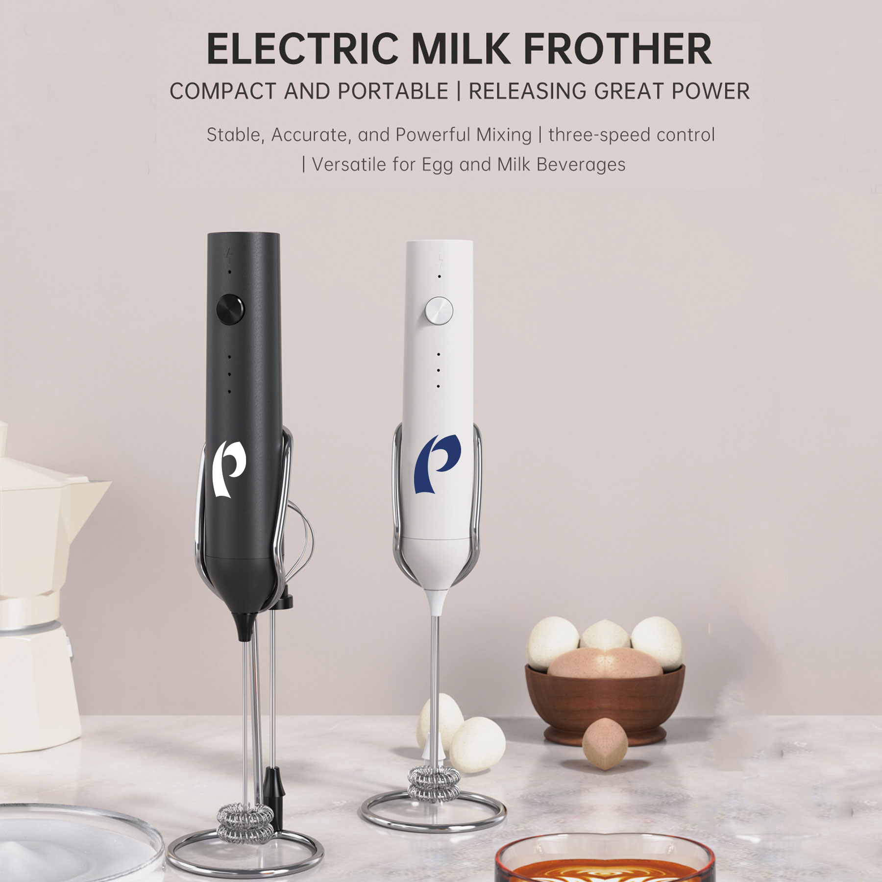 CafePro Electric Milk Frother – Rechargeable with 3 Speed Settings 12