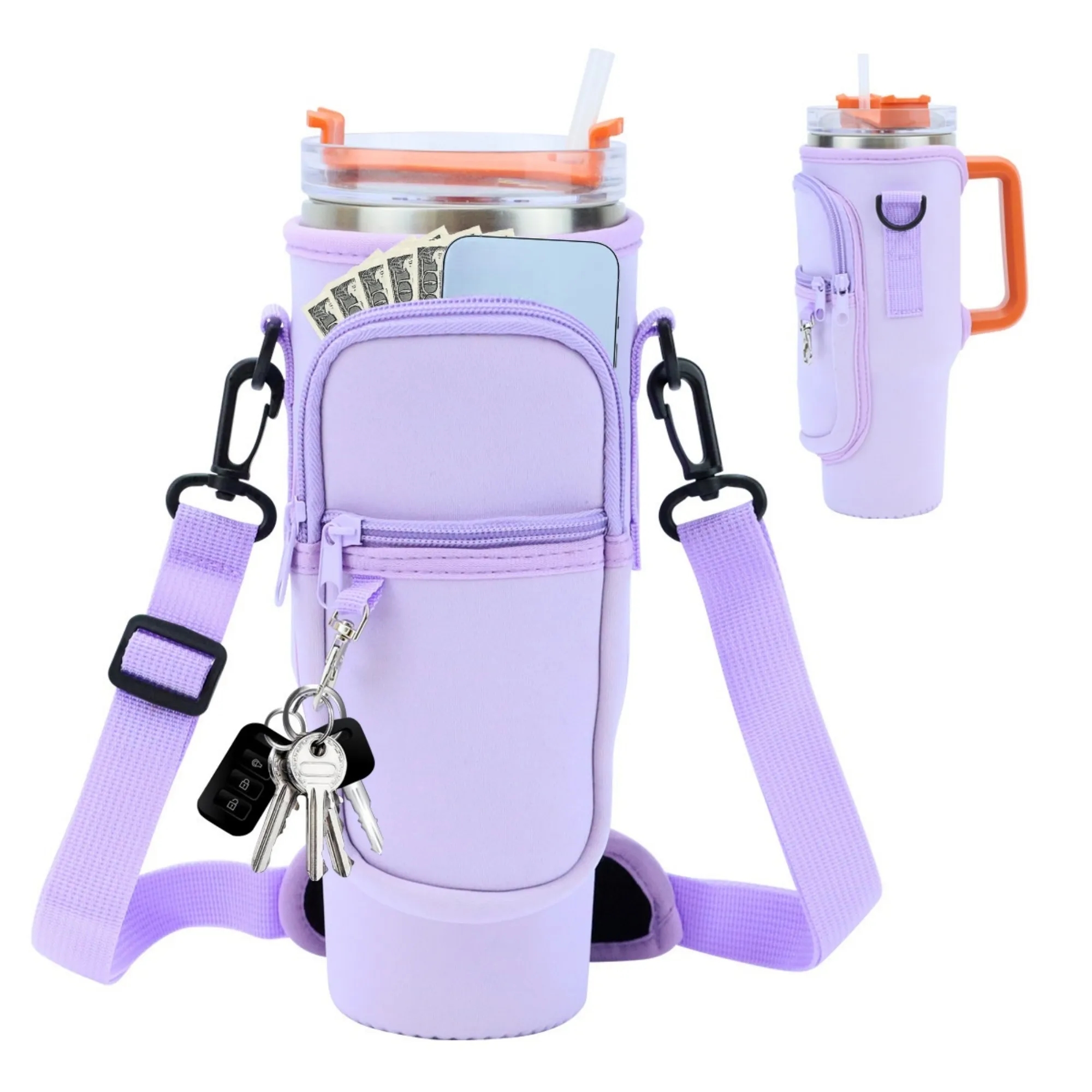10oz Portable Travel Dog Water Dispenser with Bowl 14