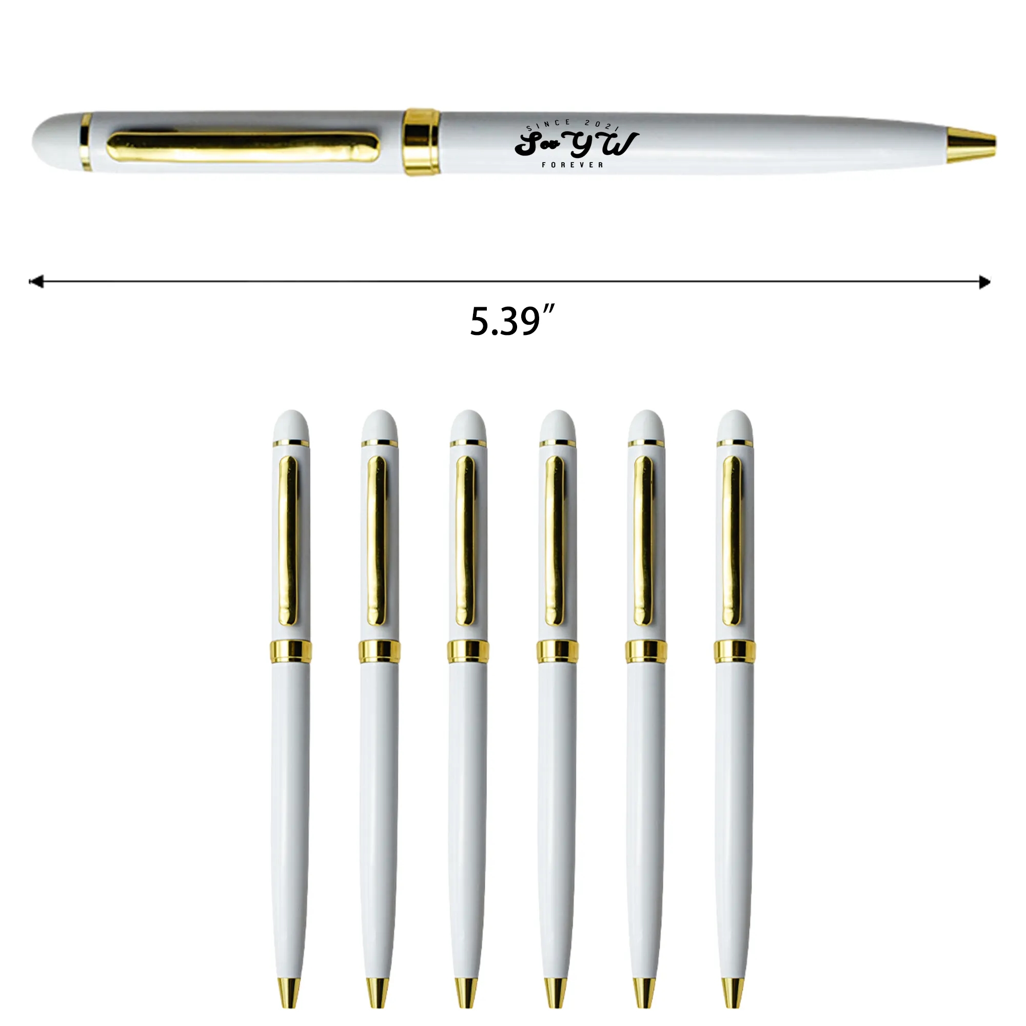 Colgate Metallic White Ballpoint Pen MOQ 100
