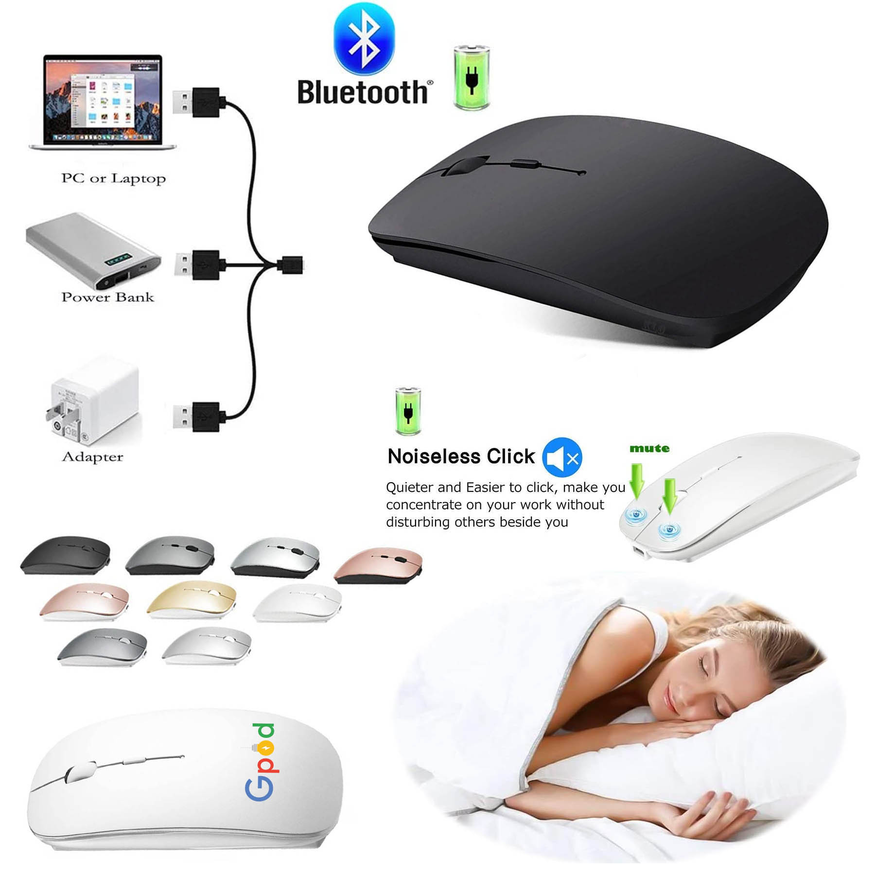 iBank ® Ultra-Thin Bluetooth Mouse, Comfortable and Lightweight 1