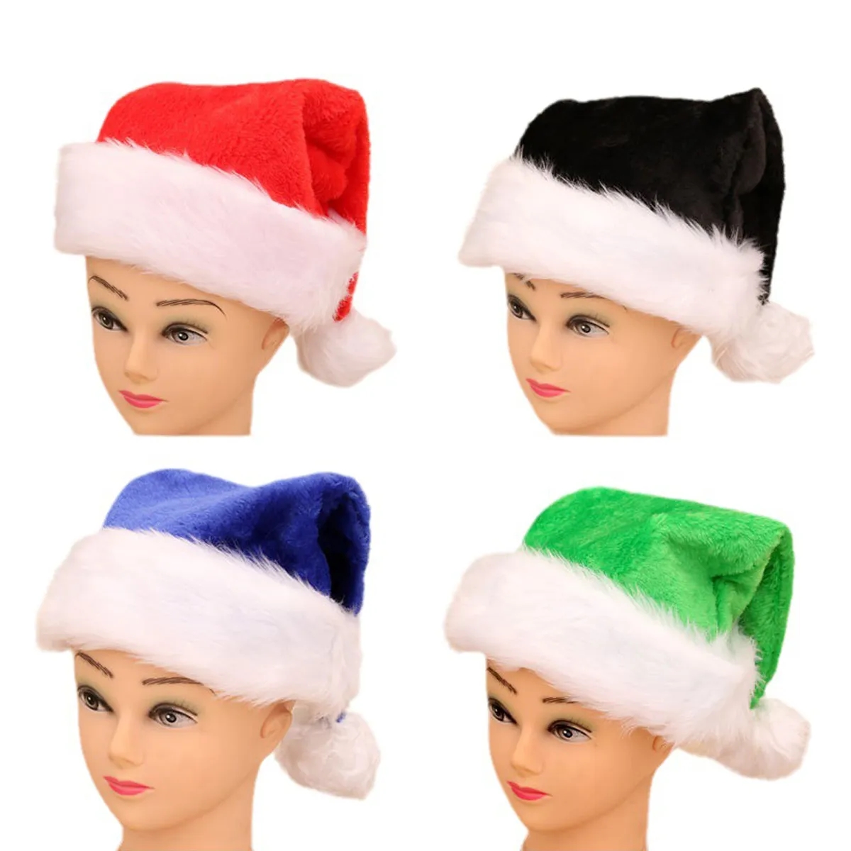 Long Plush Santa Hat Christmas 2