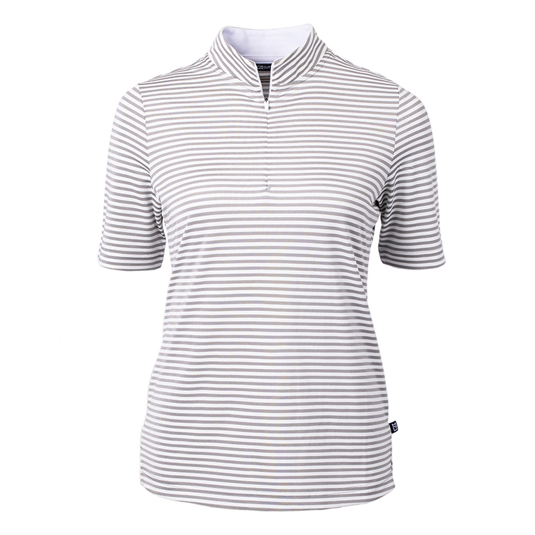 Cutter and Buck Ladies Virtue Eco Pique Stripe Recycled Polo 5