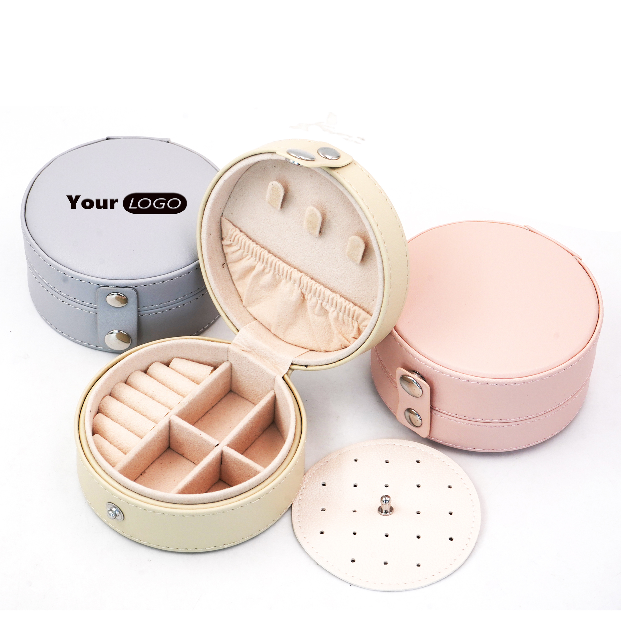 Pu Mini Round Jewelry Box 4