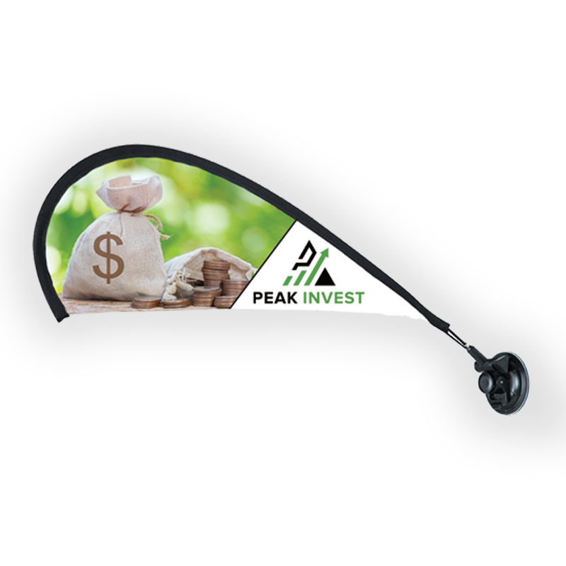 Double Sided Teardrop Custom Suction Cup Flag 2
