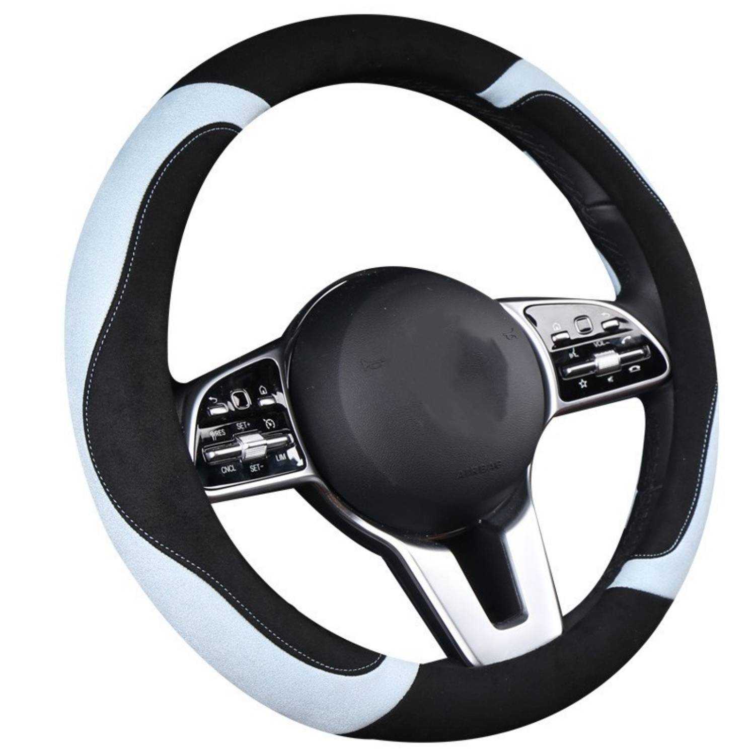 Anti Slip Synthetic Suede Car Steering Wheel Cover 2