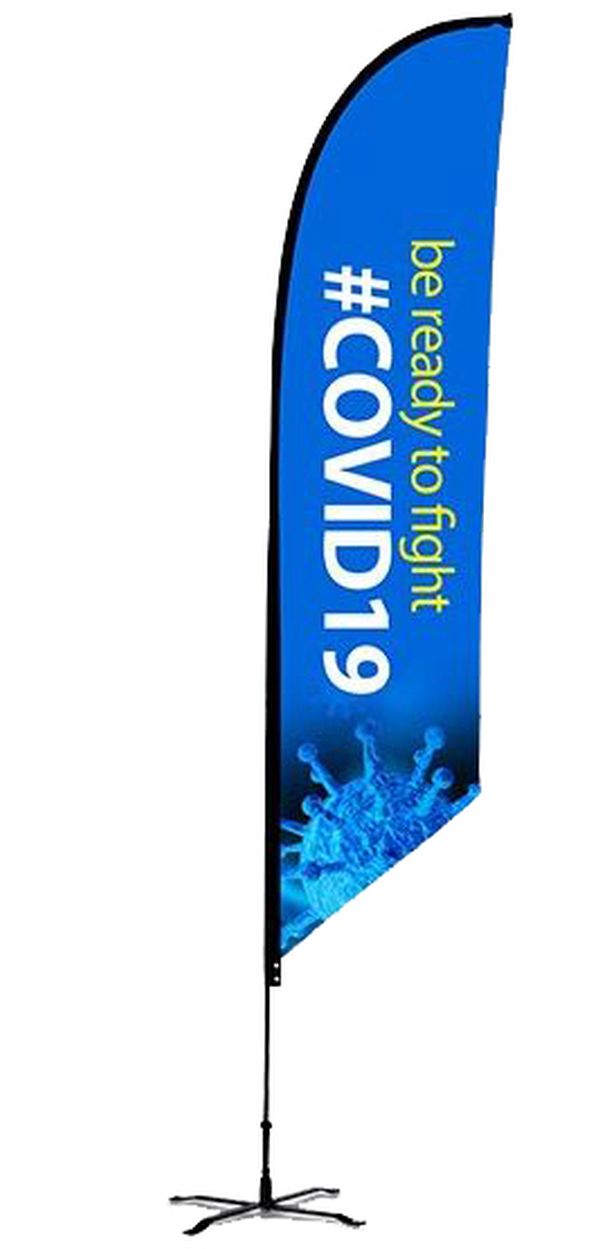 8ft Custom FEATHER FLAG Single Sided -Angled- REPLACEMENT 2