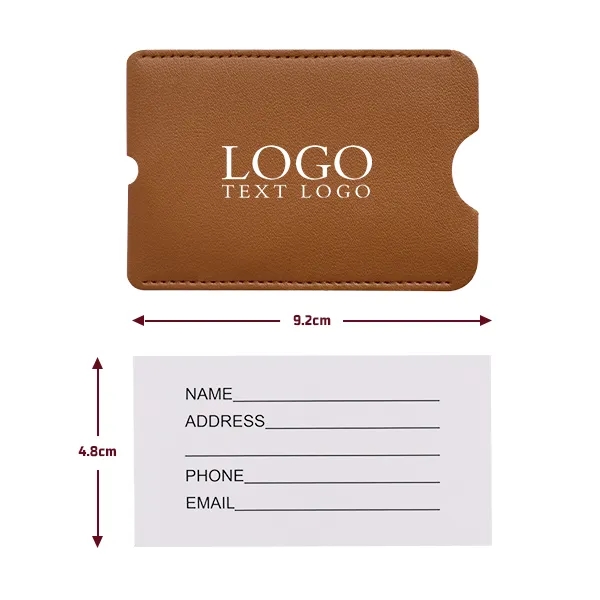 Vegan Leather Luggage Tag with Loop Strap 13