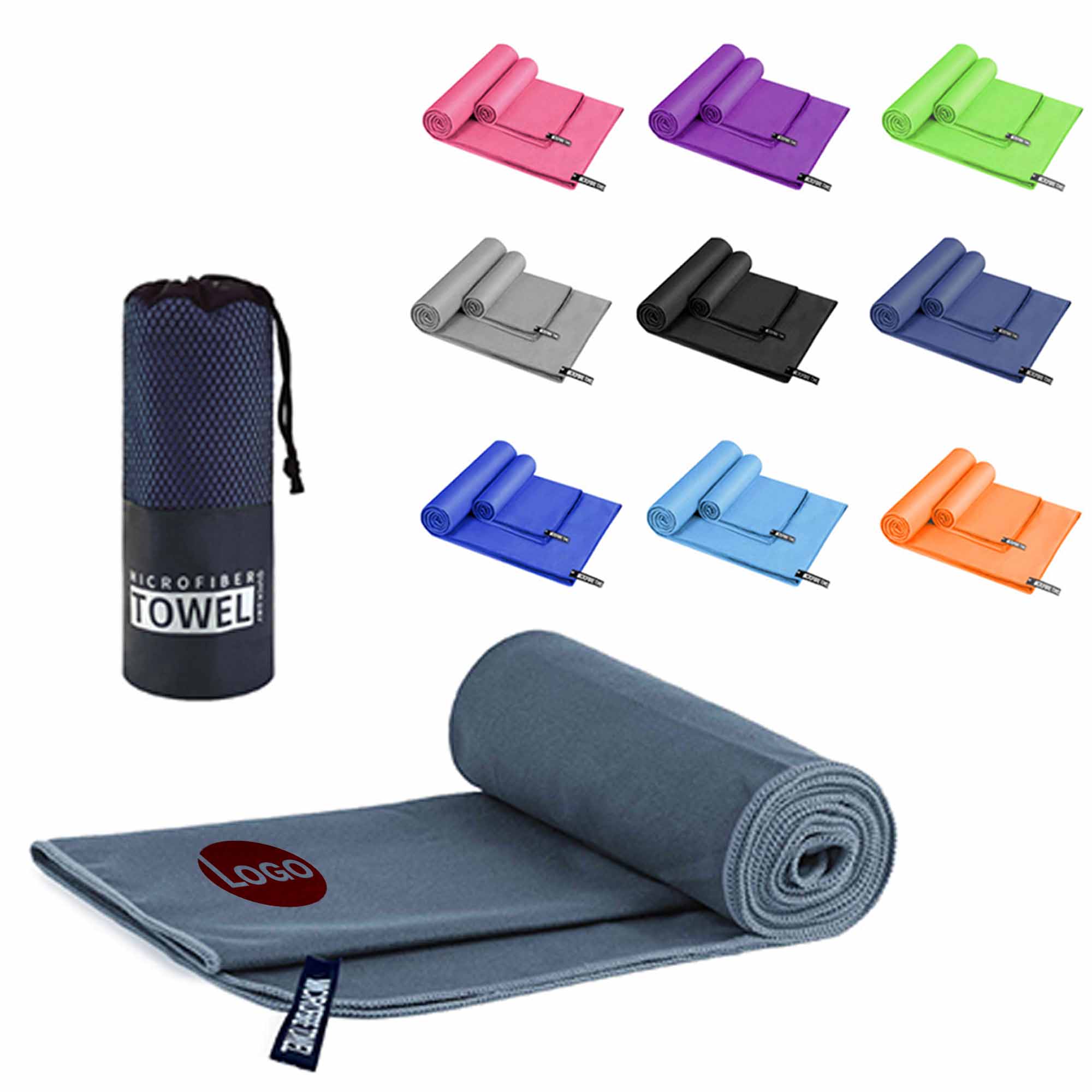 Lightweight 47x19In Microfiber Quick Dry Bath Towel 15