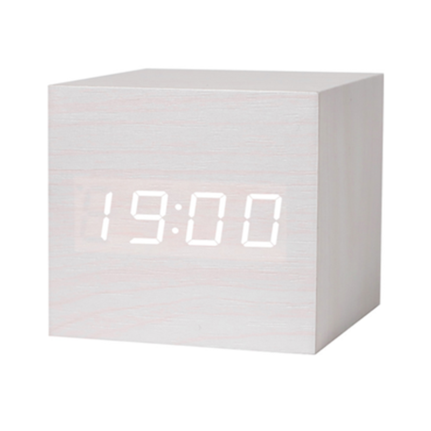 Wooden Cube Digital Alarm Clock 7