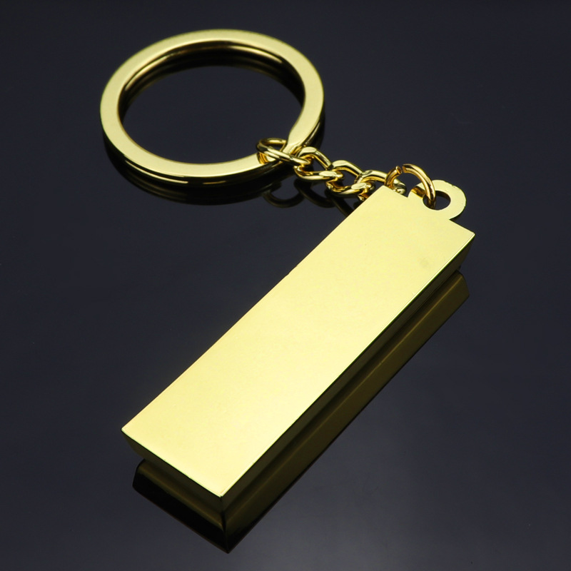 Creative Gold Bar Metal Keychain 1