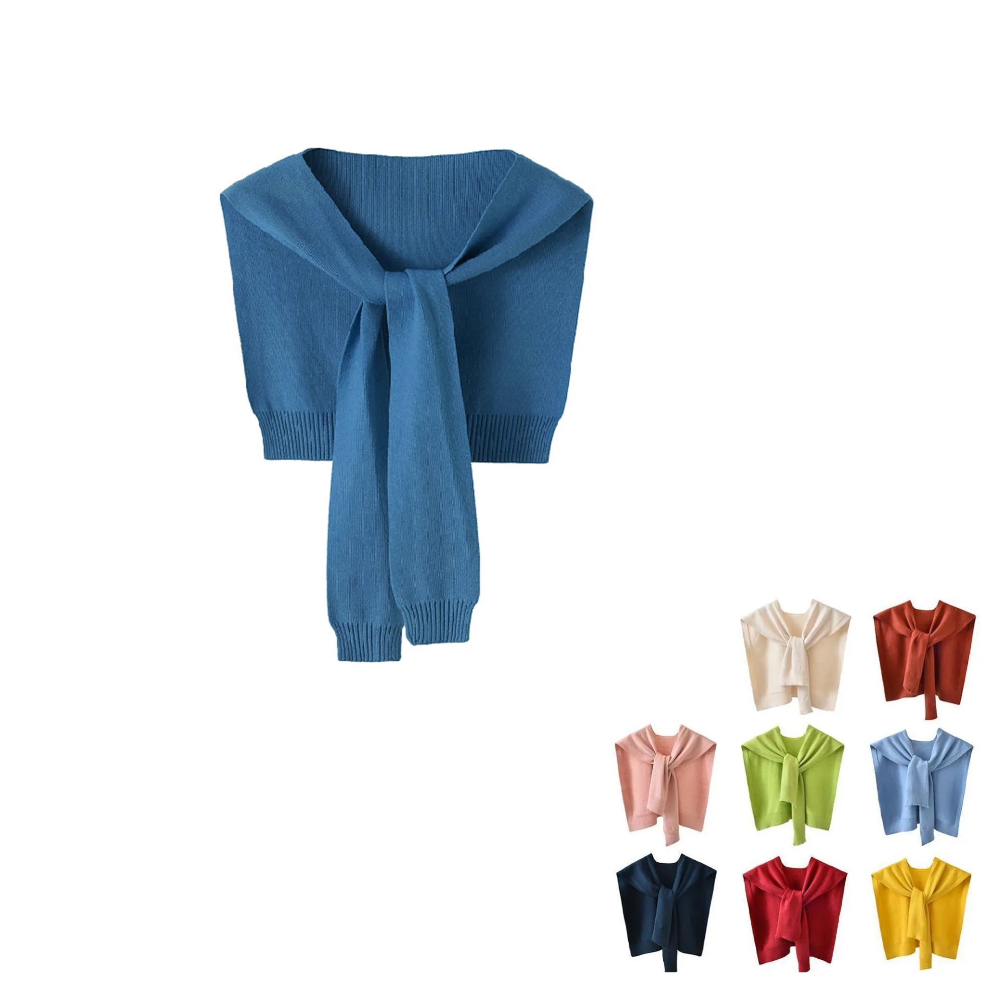 Unisex Knotted Shawl Fake Collar Scarf
